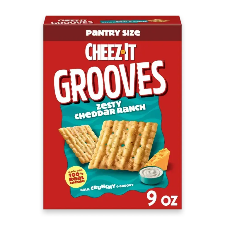Grooves Zesty Cheddar Ranch Cheese Crackers