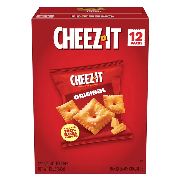 Original Baked Cheese Crackers Packs - 12 ct