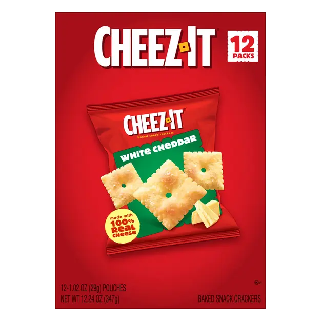 Snap'd White Cheddar Baked Crackers Packs - 12 ct