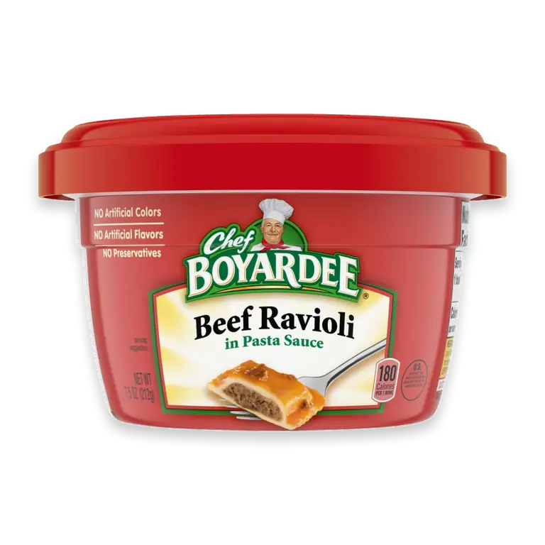 Beef Ravioli in Meat Sauce