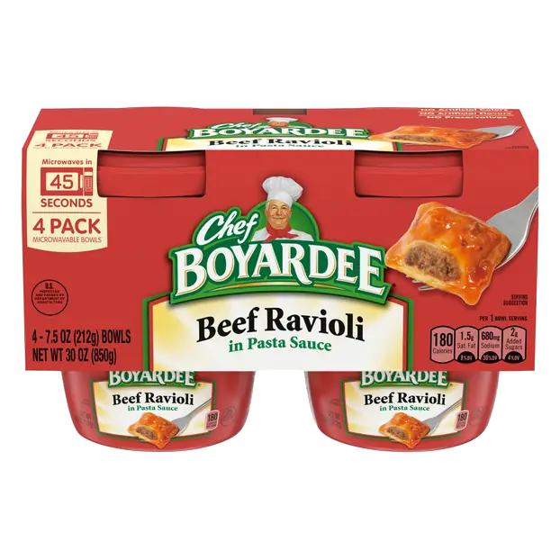 Beef Ravioli Microwavable Bowl - 4 ct