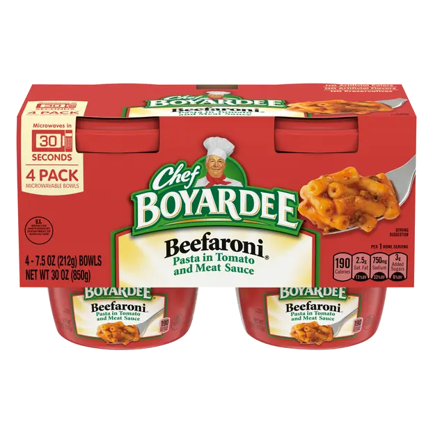 Beefaroni Microwavable Bowl - 4 ct
