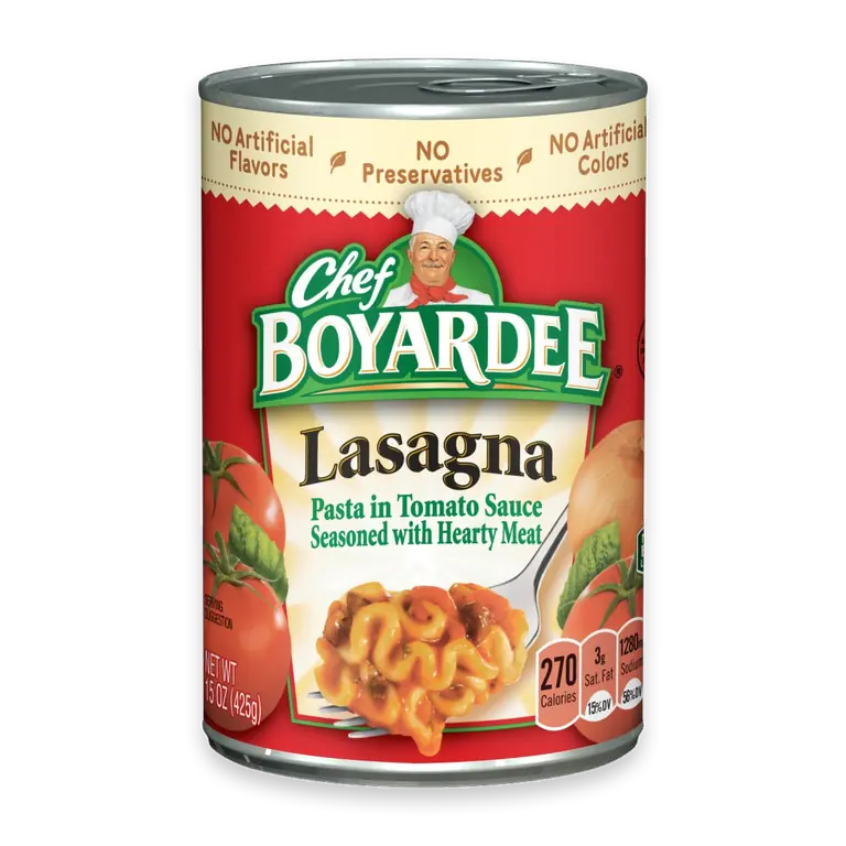 Lasagna in Tomato Sauce Seasoned with Meat, Ready-to-Eat Meal, 15 oz Can
