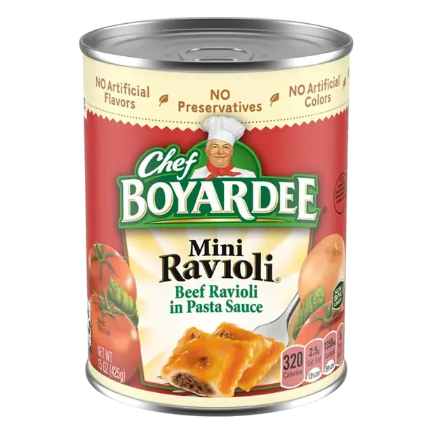 Mini Ravioli, Beef Ravioli in Pasta Sauce, Ready-to-Eat Meal