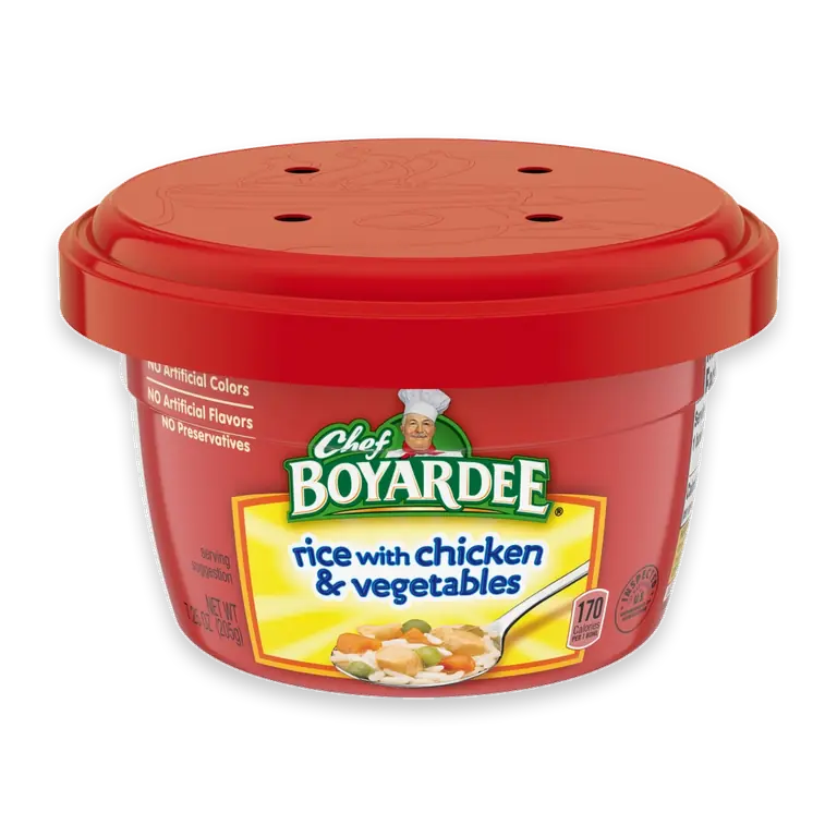 Rice with Chicken & Vegetables, Microwavable Meal, 7.25 oz Bowl