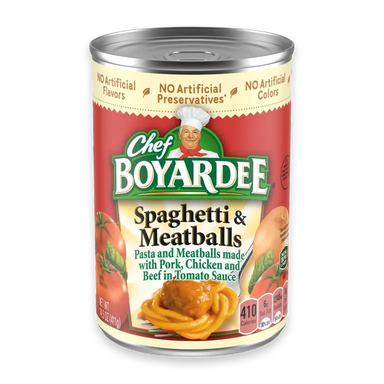 Spaghetti and Meatballs in Tomato Sauce, Ready-to-Eat Meal, 14.5 oz Can