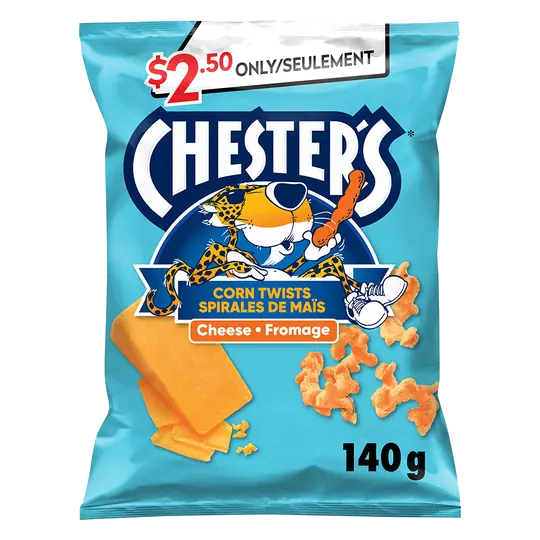 Chester's Cheese Flavoured Snack Corn Twists 140 g