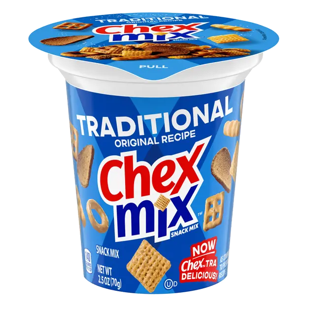Chex Mix Traditional Original Recipe Snack Mix, Snack Cup, 2.5 oz
