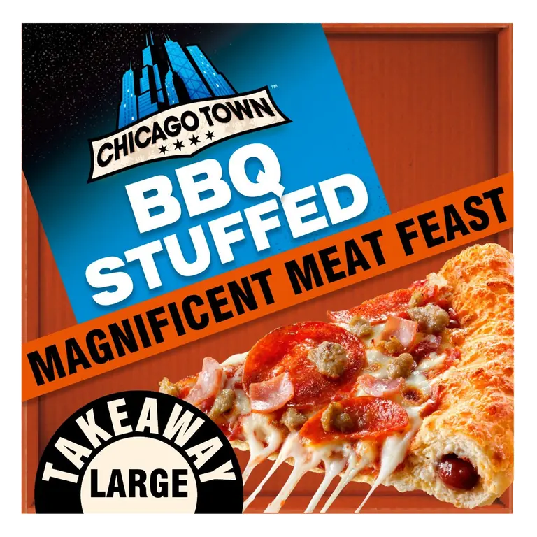 Takeaway BBQ Stuffed Crust Meat Feast Large Pizza 640g