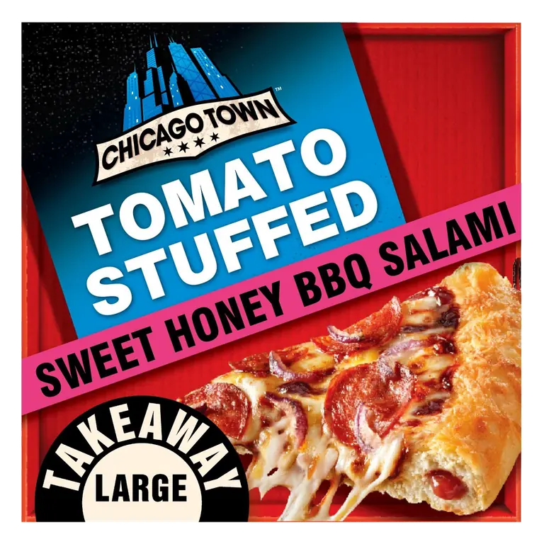 Takeaway Stuffed Crust BBQ Pepperoni Salami Large Pizza 635g