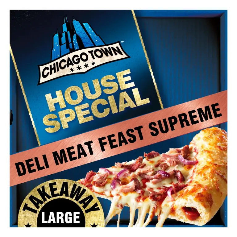 Takeaway Stuffed Crust Deli Meat Feast Large Pizza 683g
