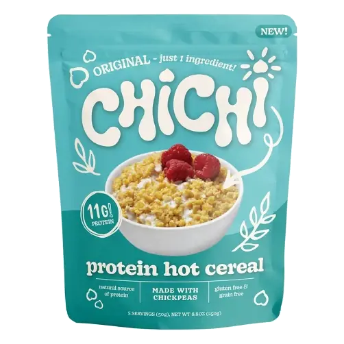 ChiChi Original Protein Chickpea Hot Cereal, 8.8oz: Plant-Based, Gluten-Free