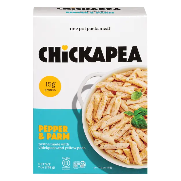 Gluten Free One Pot Chickpea Peppy Parm Pasta Dish