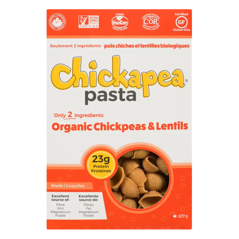 Organic Gluten-Free Pasta Shells Chickpeas & Lentils 227 g