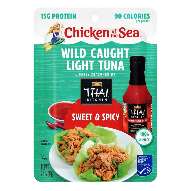 Lightly Seasoned By Thai Kitchen Sweet & Spicy Wild Caught Light Tuna