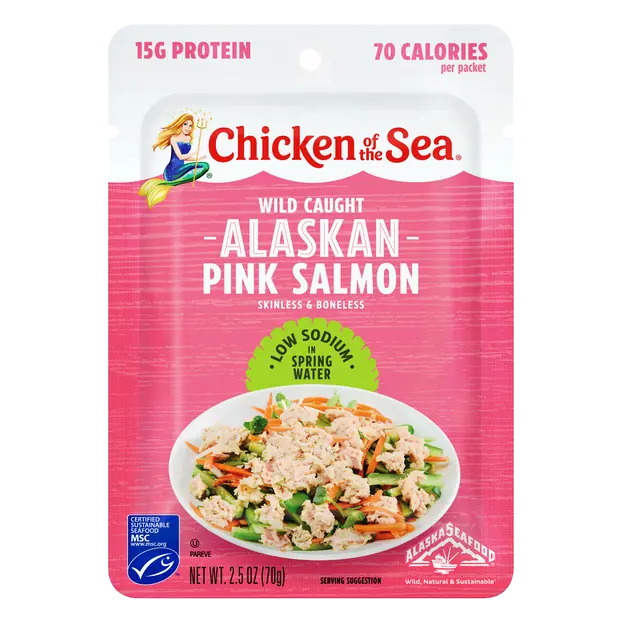 Low Salt Wild Caught Alaskan Pink Salmon in Water Pouch