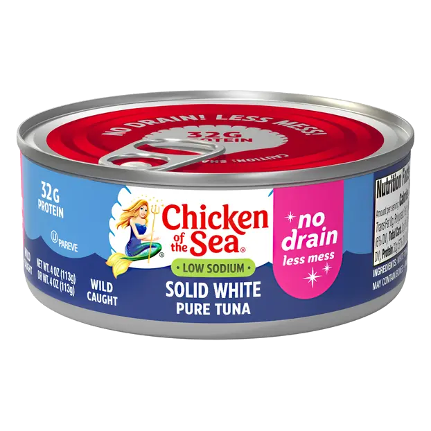 Low Sodium Wild Caught Solid White Pure Tuna