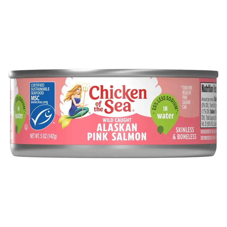 Skinless & Boneless Alaskan in Water 25% Less Sodium Pink Salmon