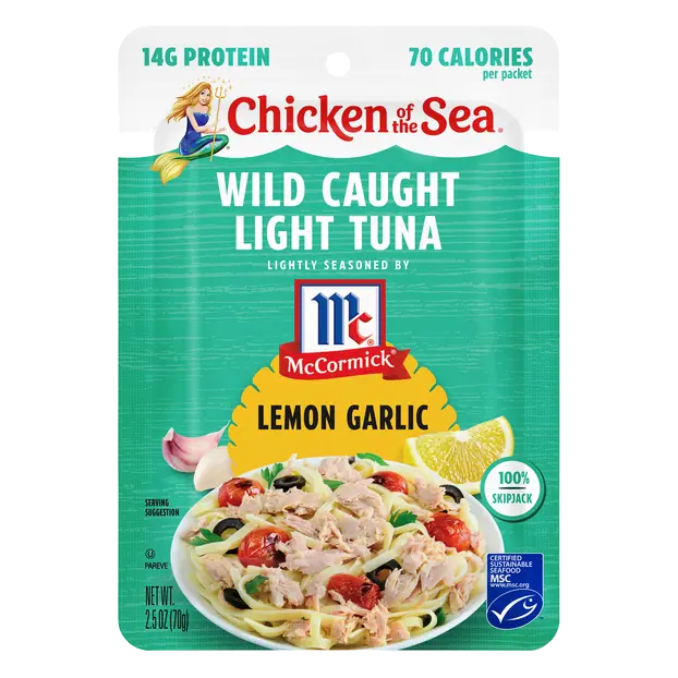 Wild Caught Light Tuna Seasoned McCormick Lemon Garlic