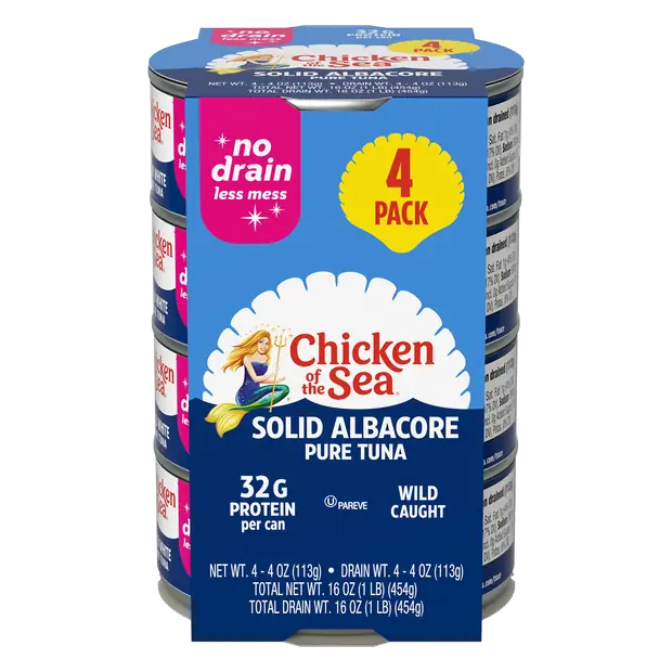 Wild Caught Solid White Albacore Pure Tuna - 4 ct