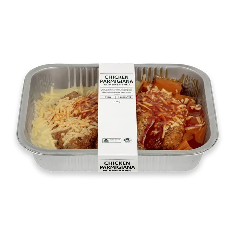 Chicken Parmigiana With Mash & Veg Family Meal
