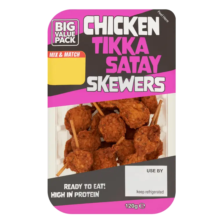 Chicken Tikka Satay Skewers 120g