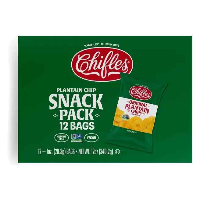Chifles Plantain Chips Original Snack Pack, 12oz: Gluten-Free, Vegan