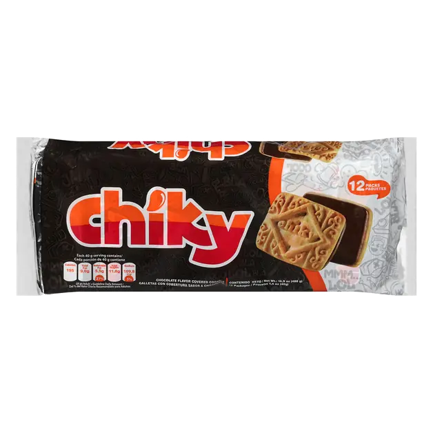 Pozuelo Chiky Chocolate Cookies, 12 Packs