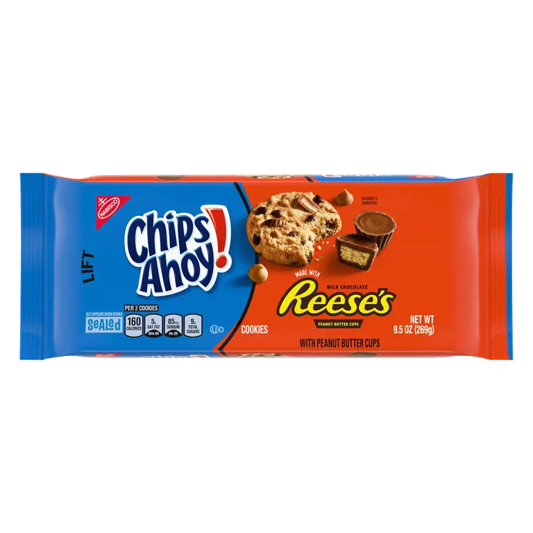 Chewy Cookies Made with Reese's Milk Chocolate Peanut Butter Cups