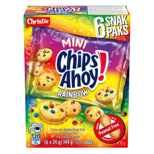 Cookies Mini Rainbow Snak Pak 144 g