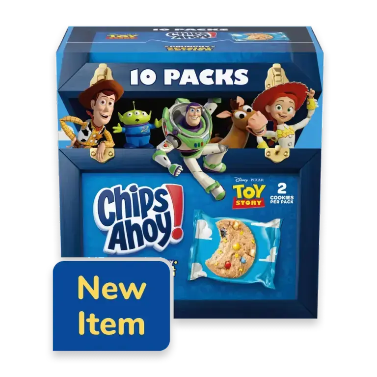 with Disney and Pixar's Toy Story Candy Blasts Fudgy Chocolate Chip Cookies Multipack