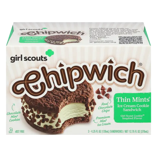 Girl Scouts Thin Mints Ice Cream Cookie Sandwiches - 3 ct