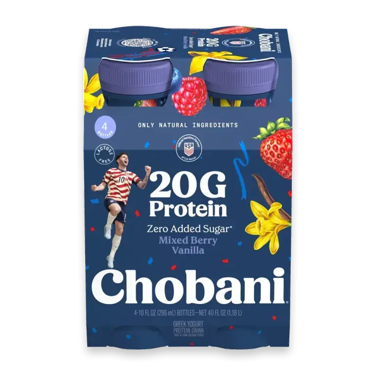 20g Protein Lowfat Greek Yogurt Drink Mixed Berry Vanilla 10 fl oz 4PK