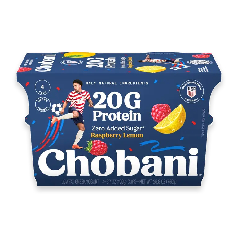 20g Protein Lowfat Greek Yogurt Raspberry Lemon 6.7oz 4PK