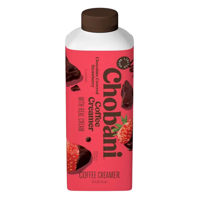 Chobani Chocolate Covered Strawberry Coffee Creamer, 24 fl oz: No Artificial Sweeteners, 10% Milk Fat