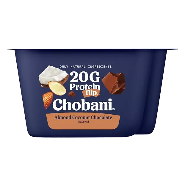 Flip Lowfat Almond Coconut Chocolate Flavored Greek Yogurt with Roasted Almonds, Cocoa Chunks & Crisps