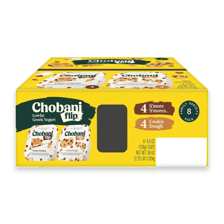 Flip Lowfat Greek Yogurt S'more S'mores, Cookie Dough 4.5oz 8PK