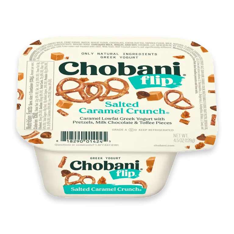 Flip Salted Caramel Crunch with Chocolate & Toffee Low Fat Greek Yogurt Cup