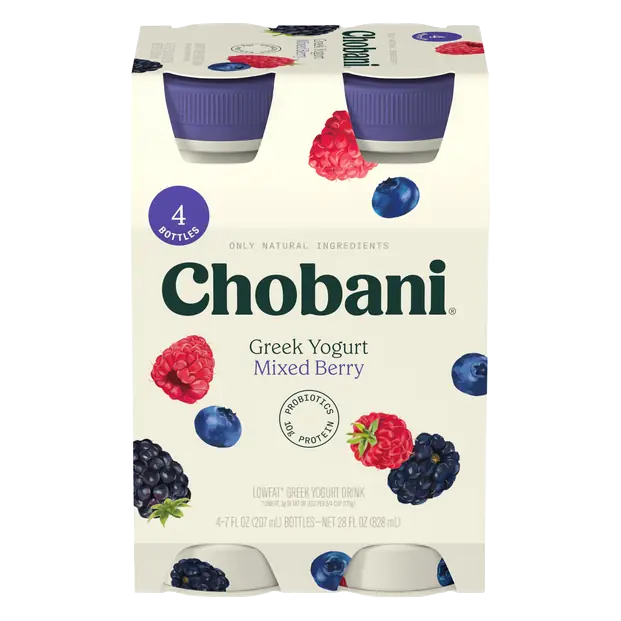 Low Fat Mixed Berry Greek Yogurt Drink - 4 ct