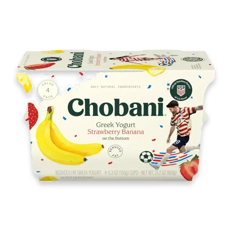 Low-Fat Strawberry Banana on the Bottom Greek Yogurt 5.3oz 4ct