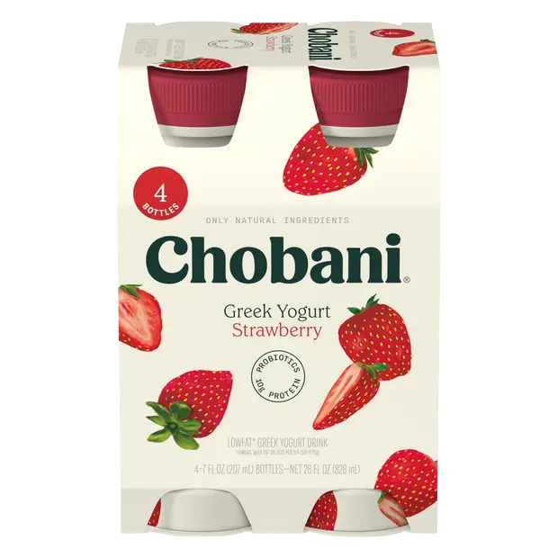 Low Fat Strawberry Greek Yogurt Drink - 4 ct