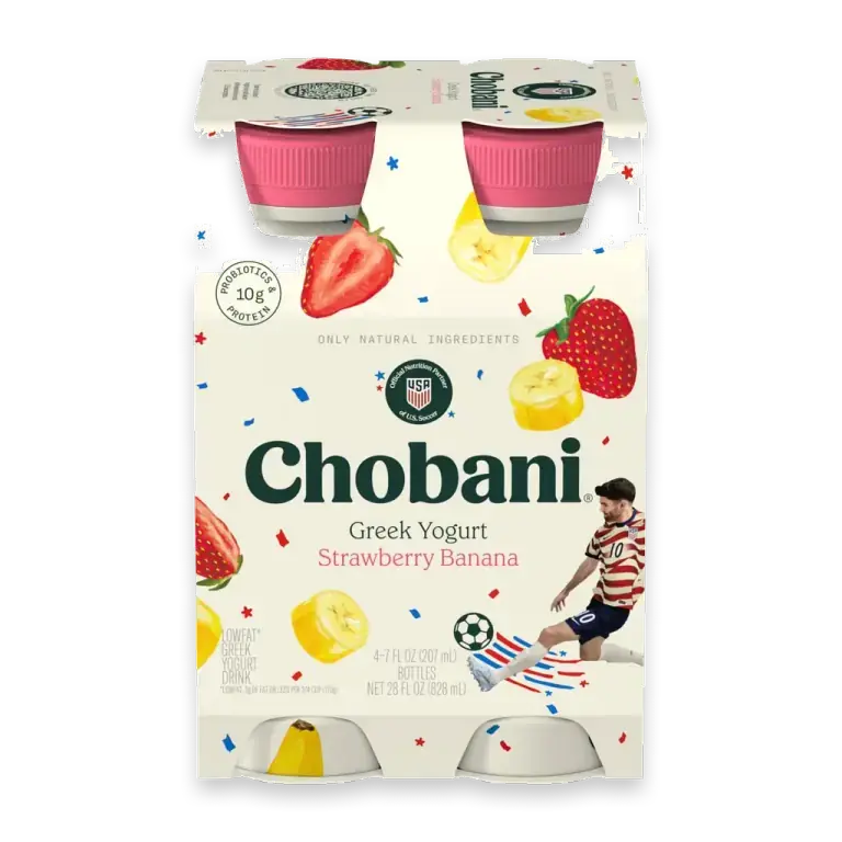 Lowfat* Greek Yogurt Drink Strawberry Banana 7 fl oz 4PK
