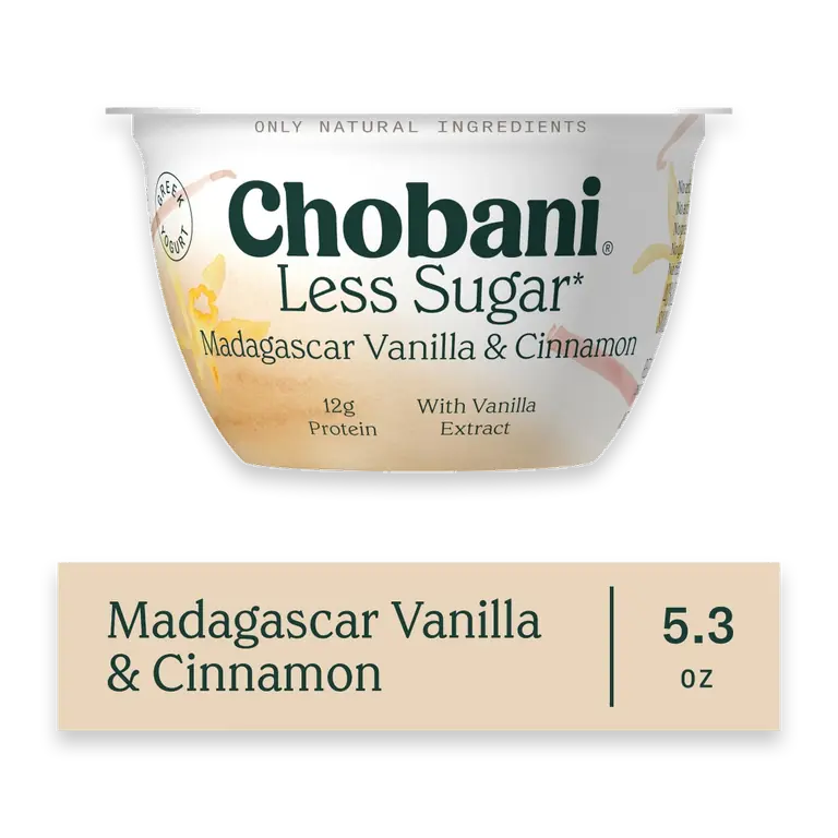 Madagascar Vanilla Cinnamon Less Sugar Low Fat Greek Yogurt Cup