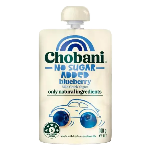 No Added Sugar Greek Yogurt Blueberry Pouch