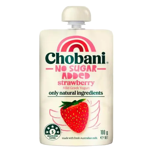 No Sugar Added Yogurt Pouch Strawberry