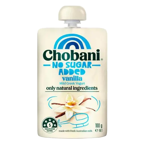 No Sugar Added Yogurt Pouch Vanilla