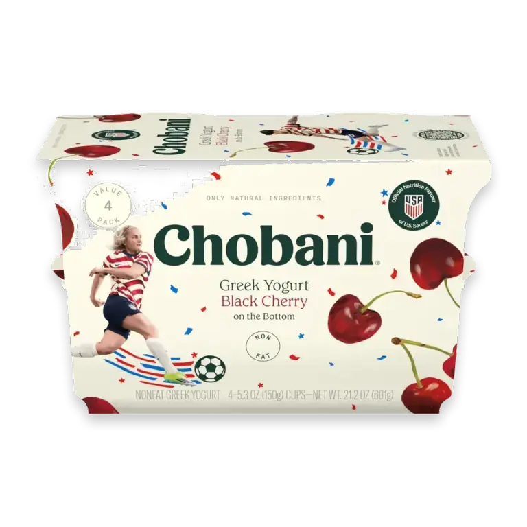 Non-Fat Black Cherry on the Bottom Greek Yogurt 5.3oz 4ct