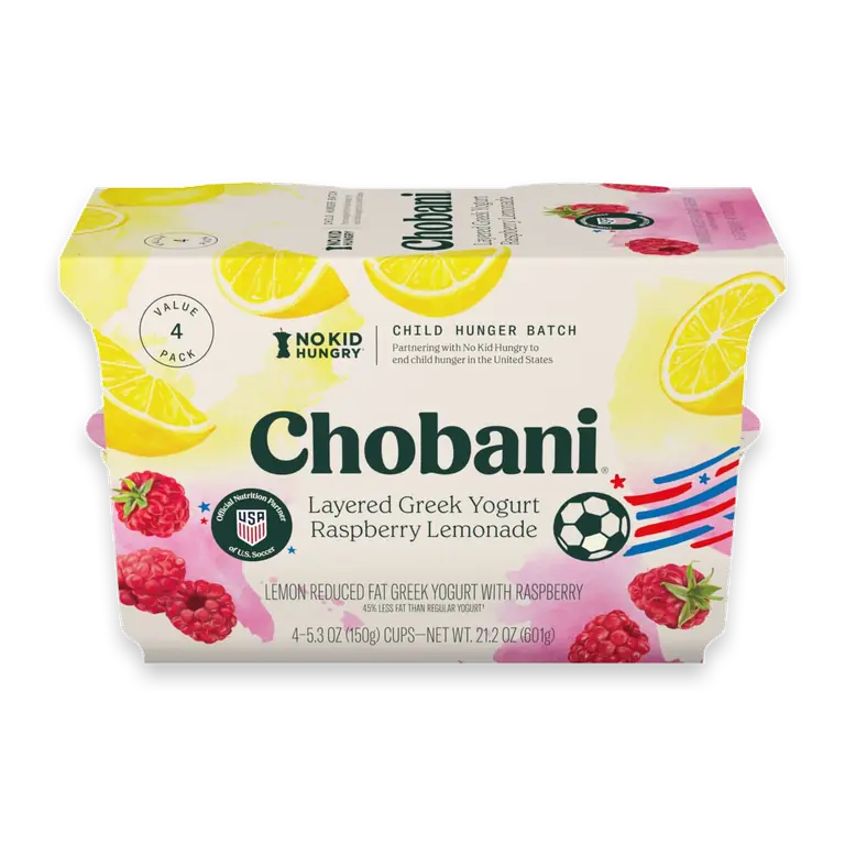 Reduced Fat Greek Yogurt Raspberry Lemonade 5.3oz 4PK