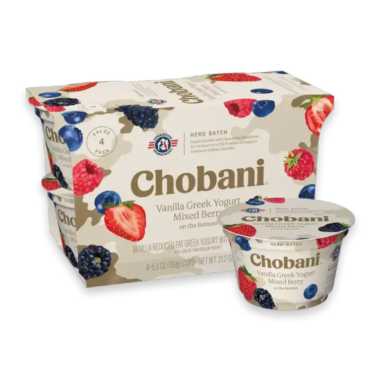 Vanilla with Mixed Berry Low Fat Greek Yogurt Cups