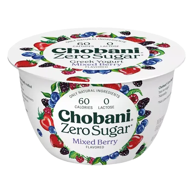 Yogurt, Greek, Nonfat, Zero Sugar, Mixed Berry Flavor